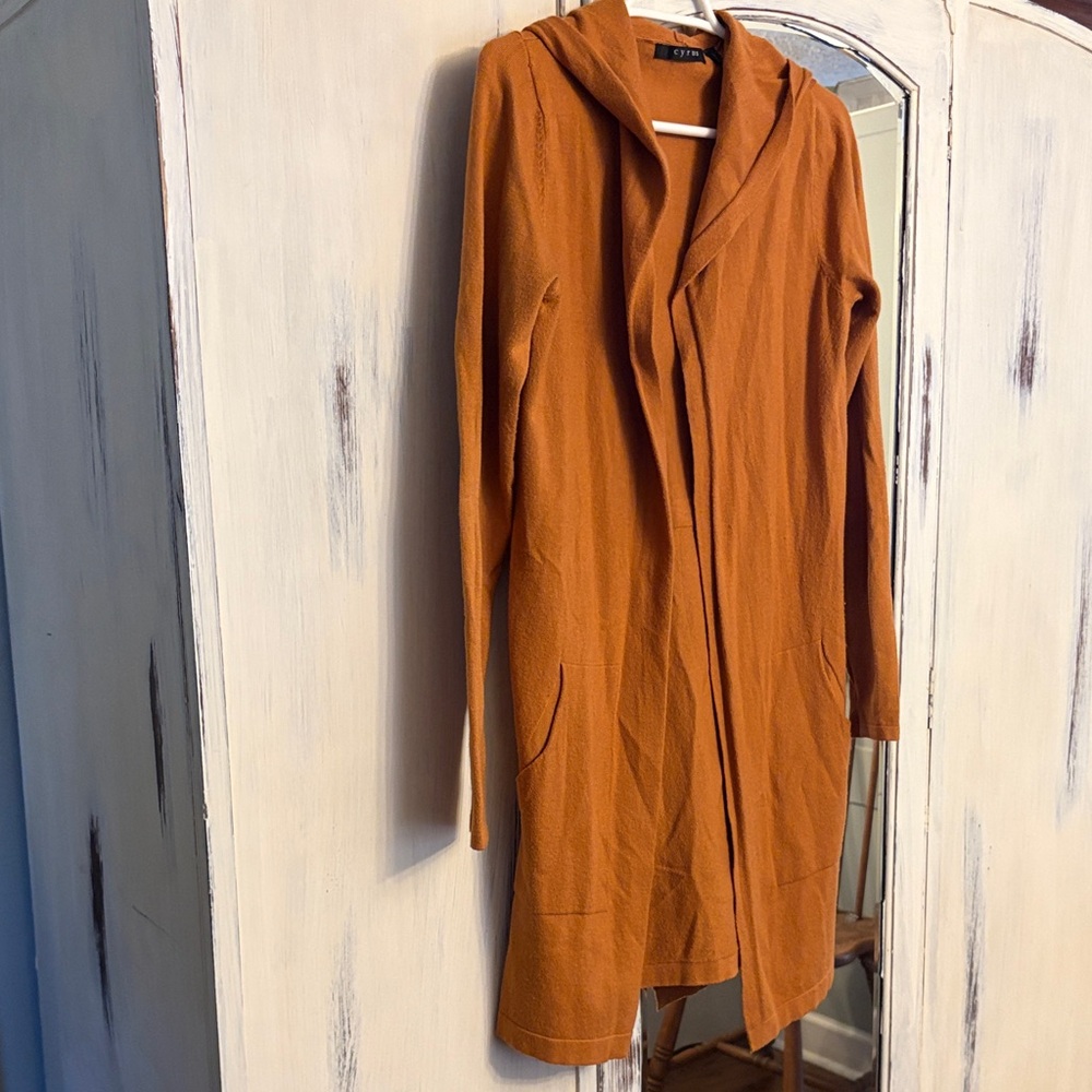 Cyrus Burnt Orange Open Cardigan